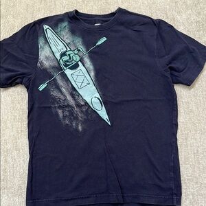Gymboree Navy Blue embroidered Kayak T-Shirt size 12